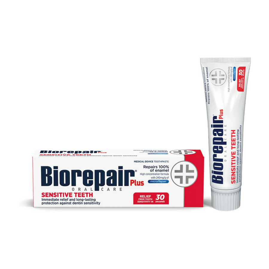 English Biorepair Plus Sensitive Teeth fluoride-free toothpaste pack